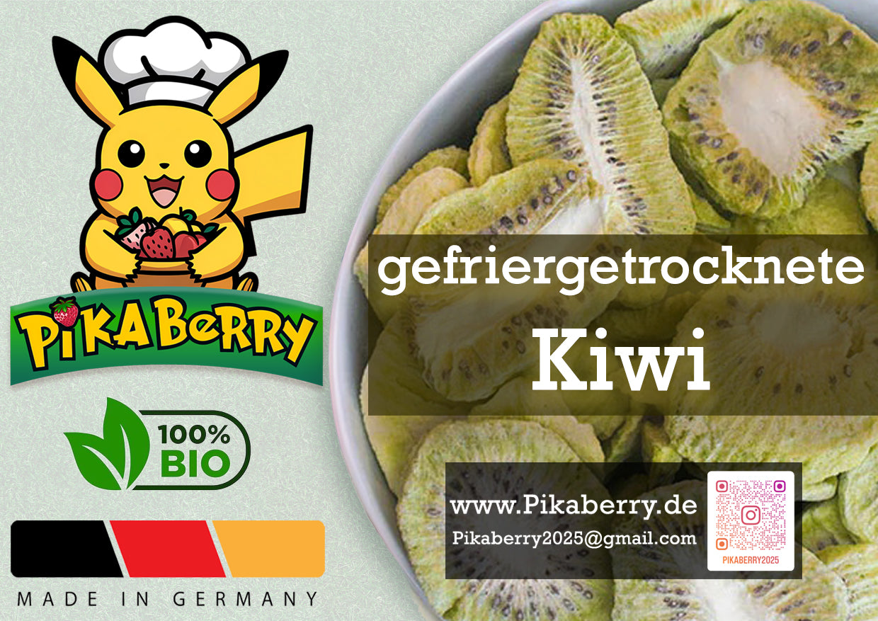 Gefriergetrocknete Kiwistücke